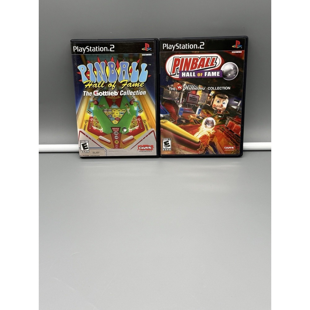 Lot Of 2 PS2 Pinball Games:  Pinball Hall Of Fame Williams / Gottlieb Collection